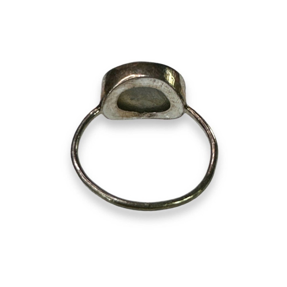 Labradorite 925 Silver Stackable Ring Size 6.75 - image 2